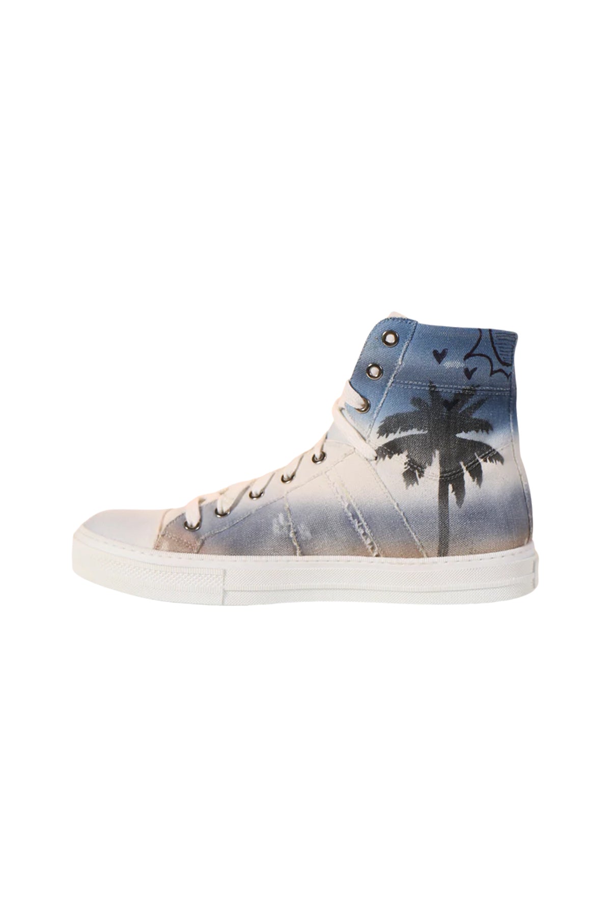 AMIRI | SUNSET CANVAS AIRBRUSH HI SNEAKERS