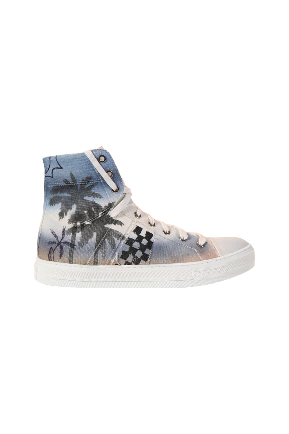 AMIRI | SUNSET CANVAS AIRBRUSH HI SNEAKERS