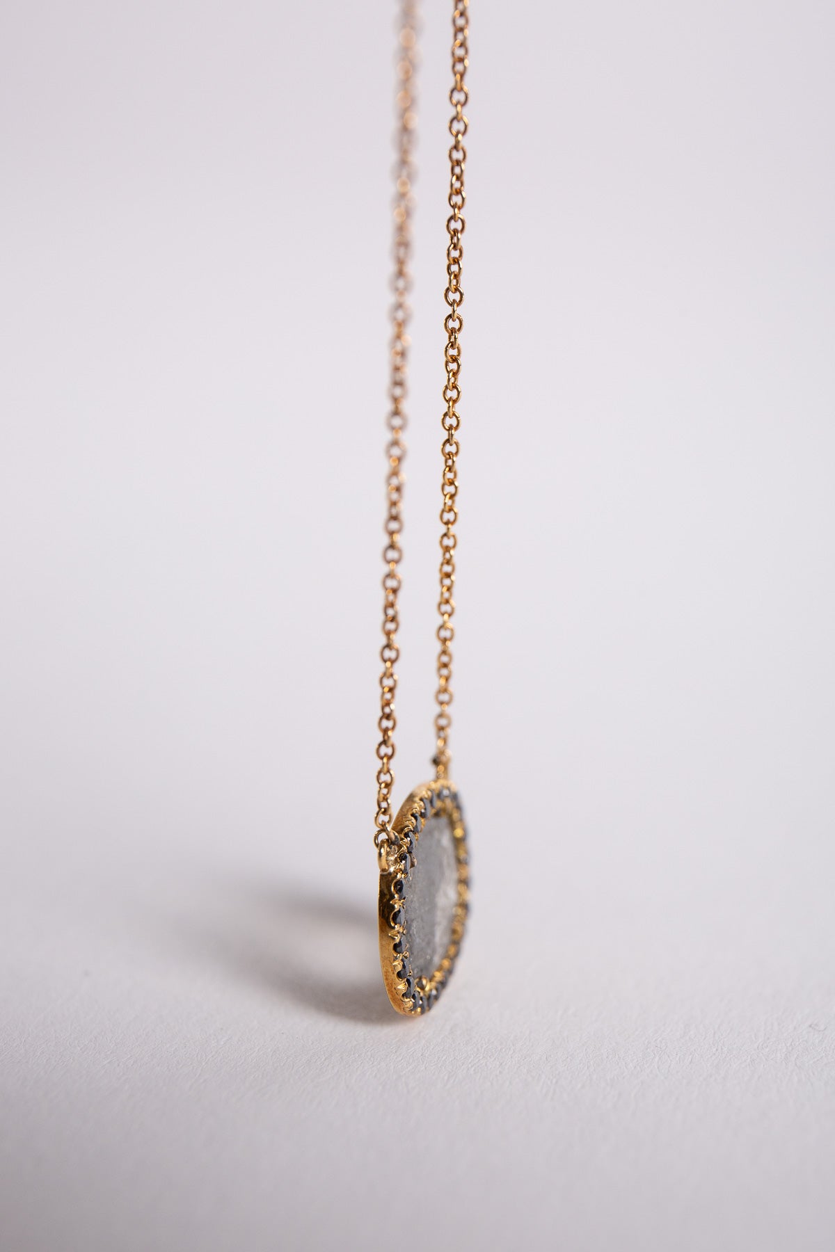 JOANNE FISKE | RAW SLICE BLACK DIAMOND NECKLACE