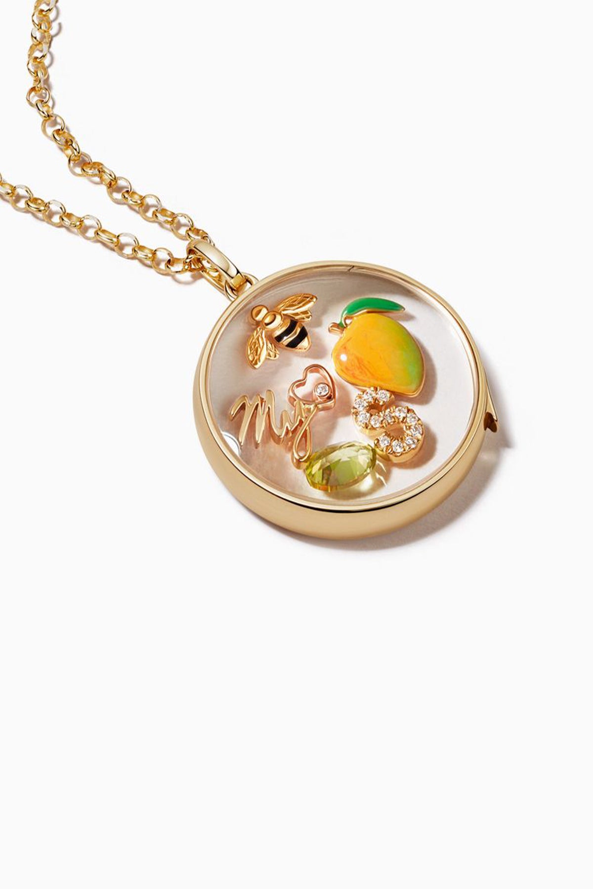 LOQUET LONDON | LARGE GOLD ROUND LOCKET - MAXFIELD LA