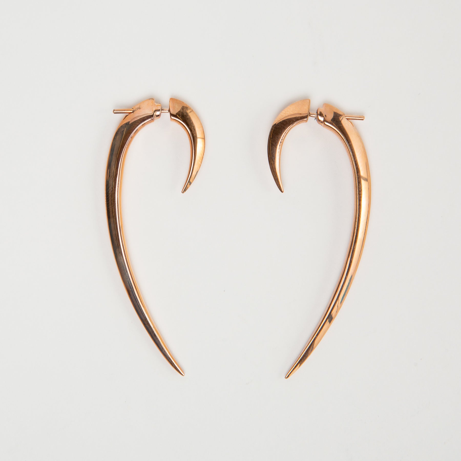 SHAUN LEANE | ROSE GOLD LONG HOOK EARRINGS
