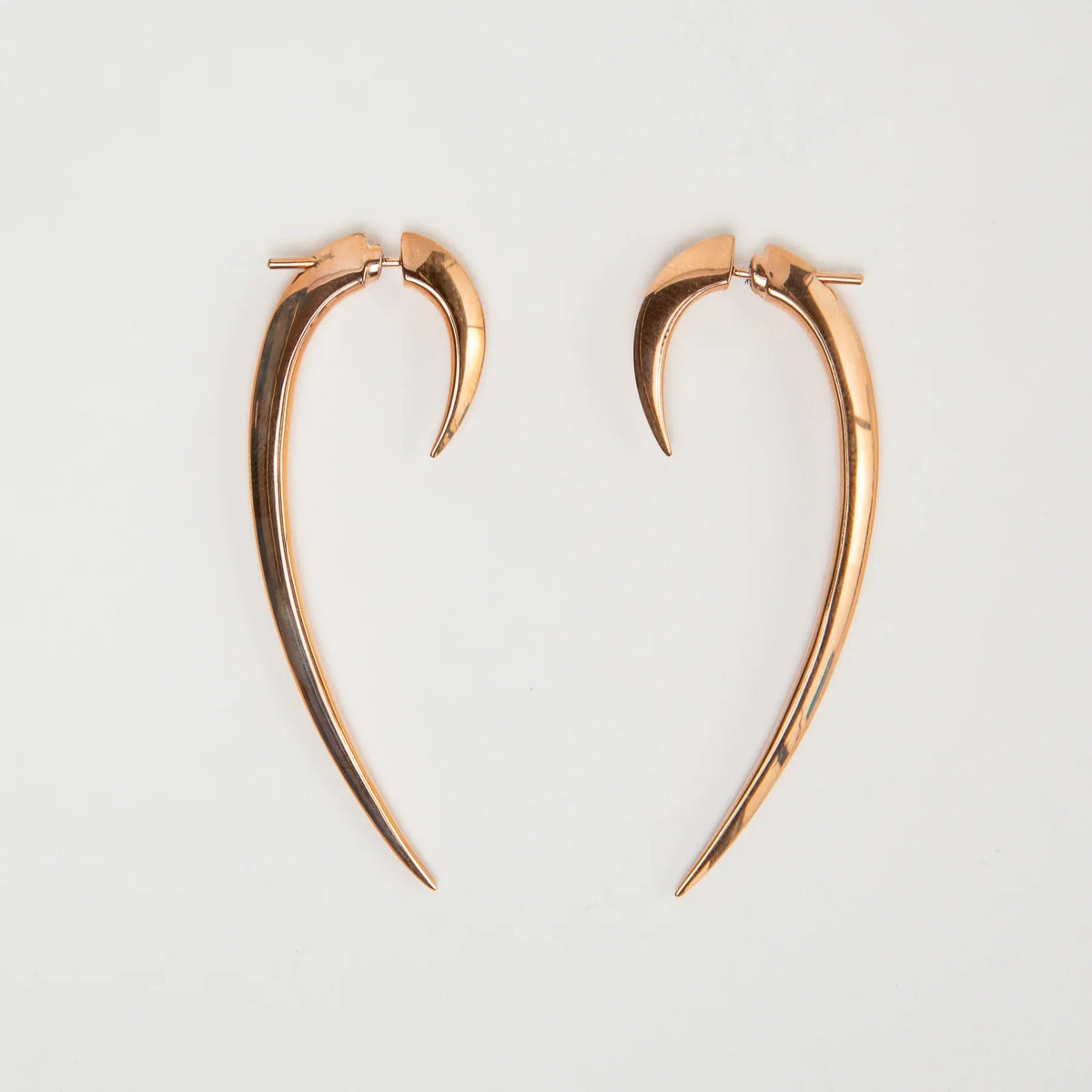 SHAUN LEANE | ROSE GOLD LONG HOOK EARRINGS
