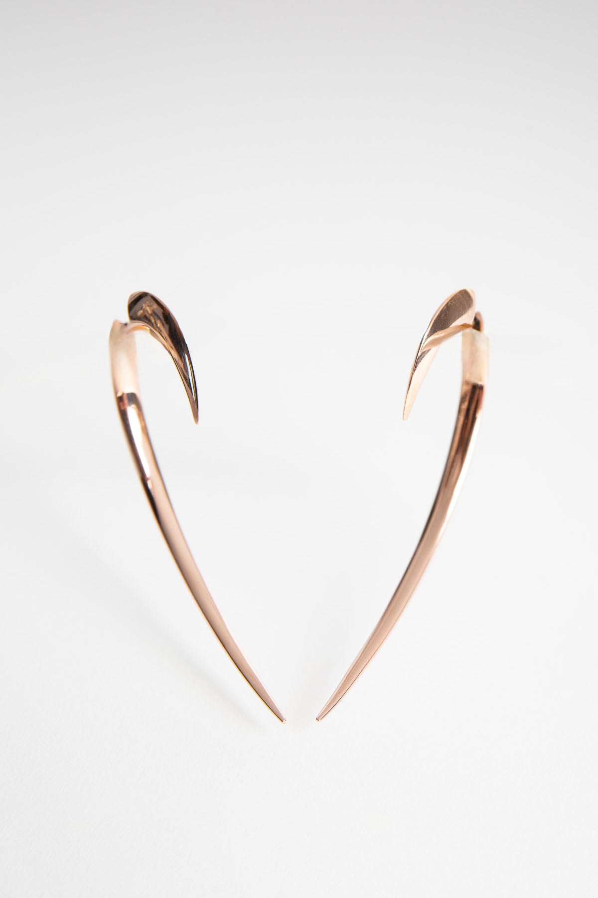 SHAUN LEANE | ROSE GOLD LONG HOOK EARRINGS
