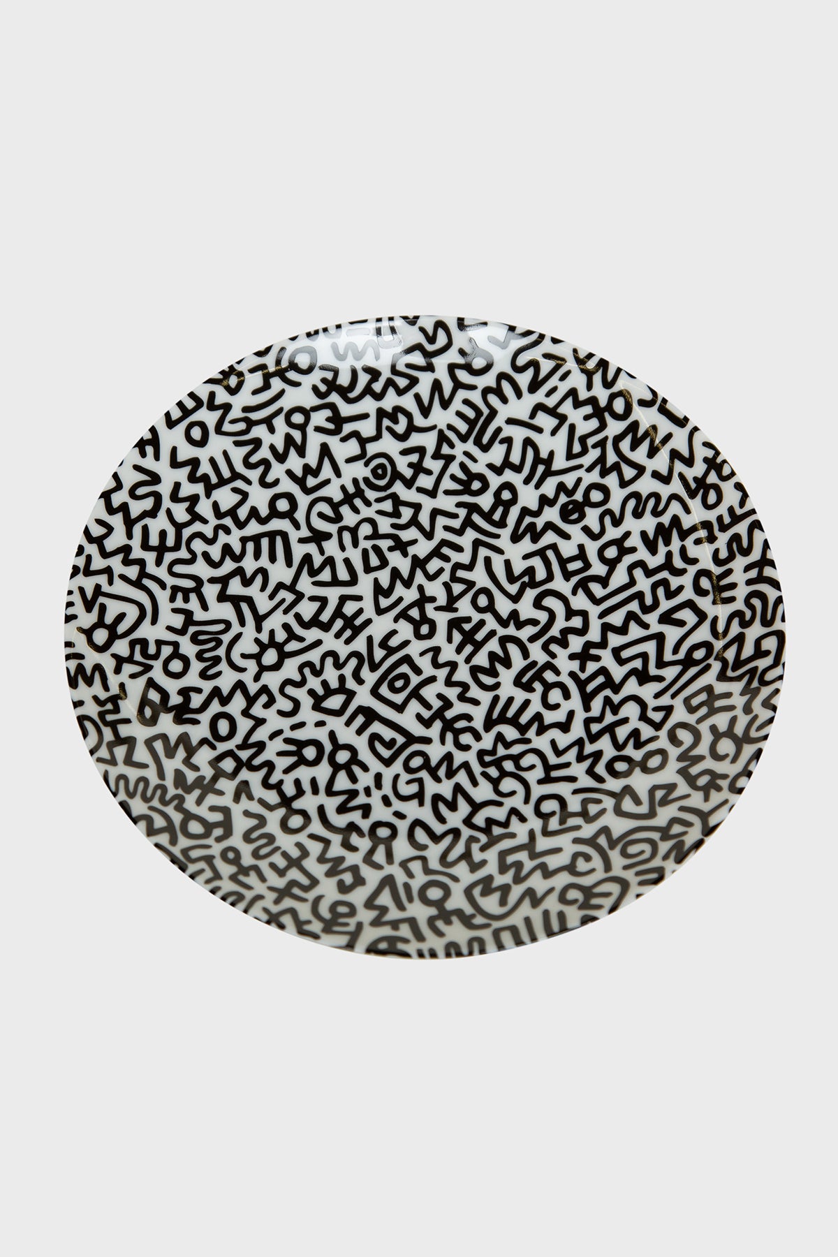 LIGNE BLANCHE | HARING BLACK PATTERN PORCELAIN PLATE