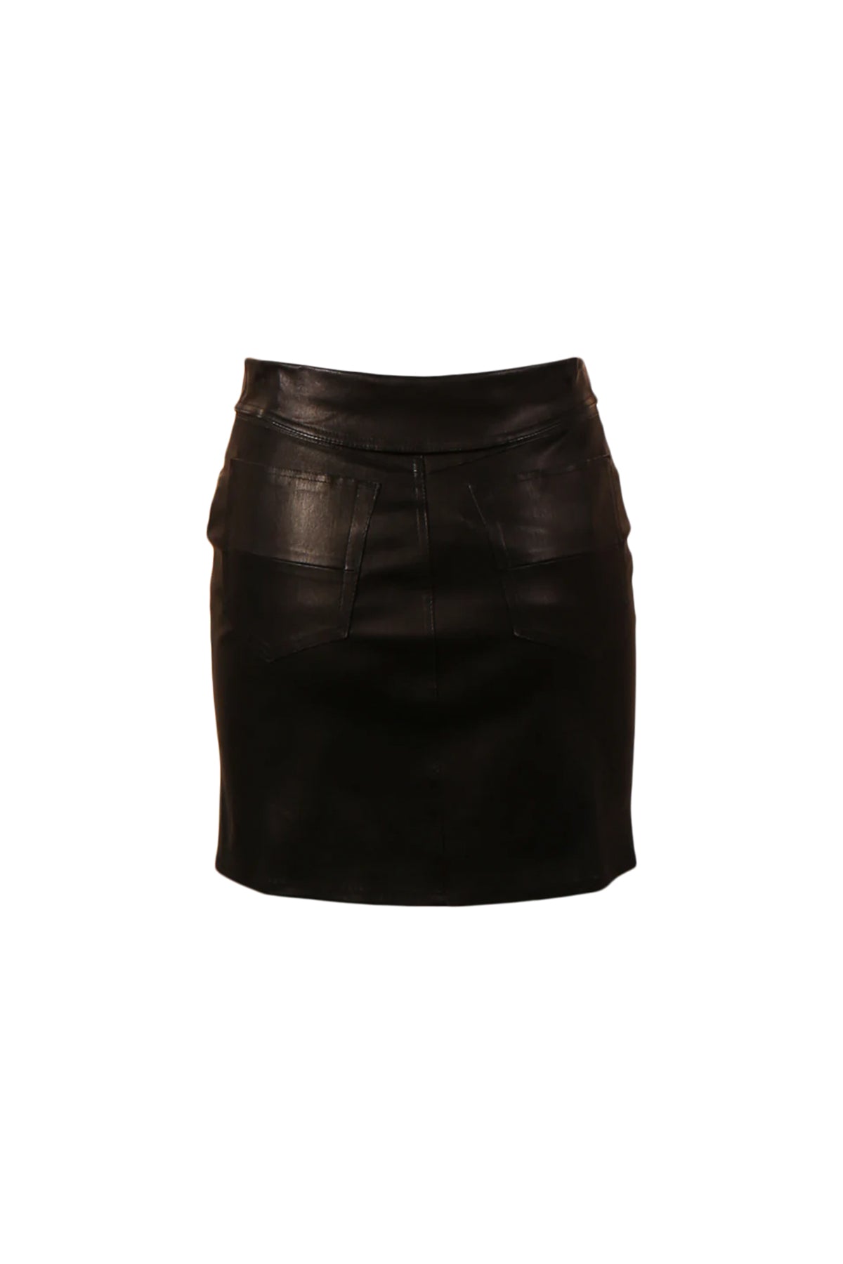 AMIRI | FOLD OVER LEATHER SKIRT
