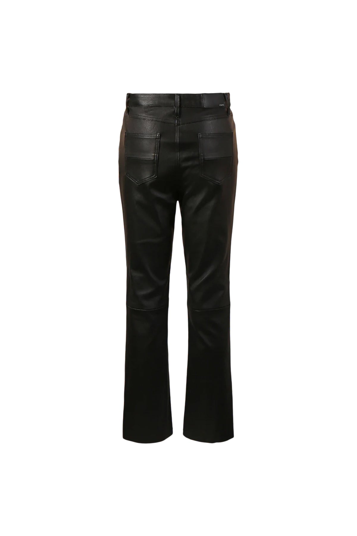 AMIRI | LEATHER DENIM CROP FLARE PANTS