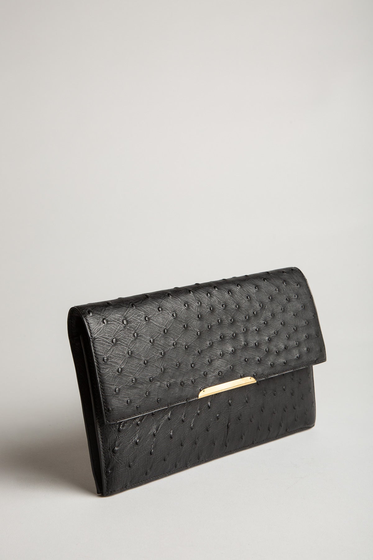 HERMÈS | 1970'S OSTRICH CLUTCH - MAXFIELD LA