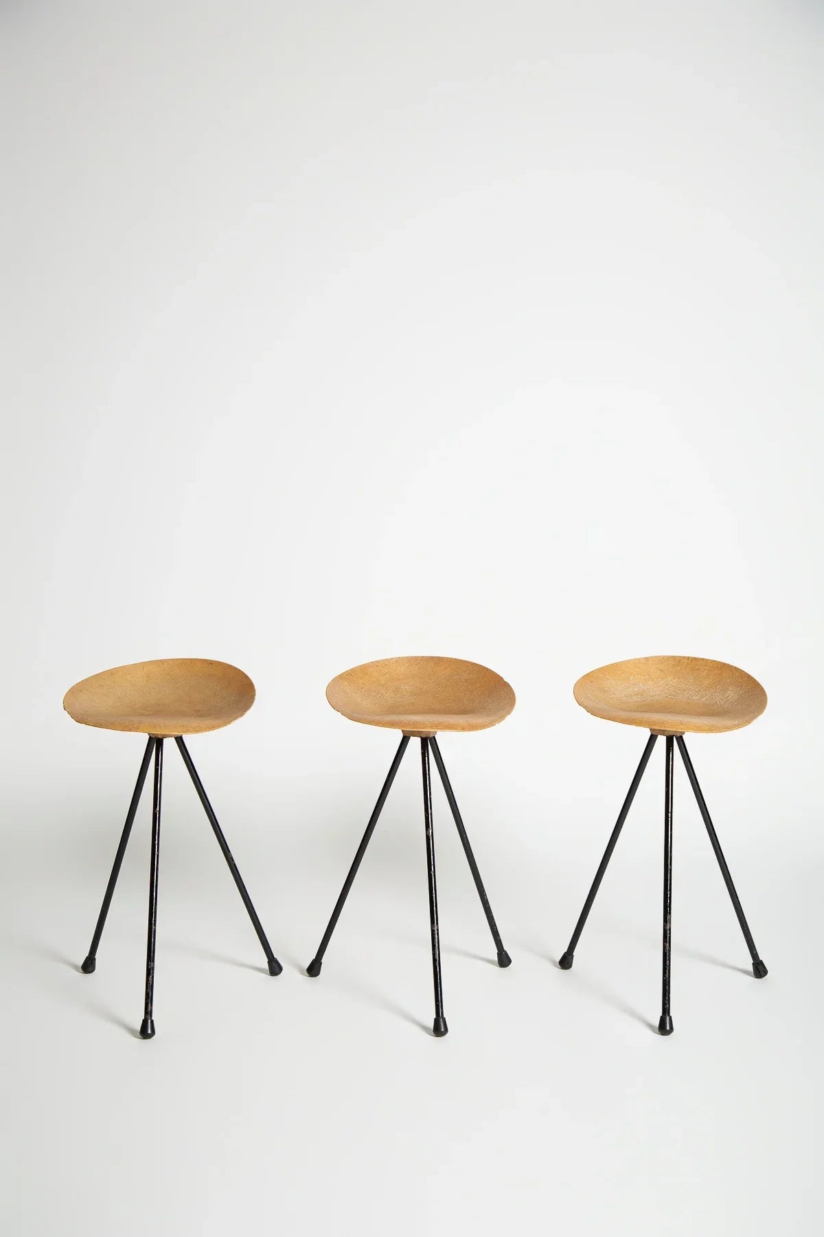 MAXFIELD PRIVATE COLLECTION | 1950’S JEAN RAYMOND PICARD STOOLS, SET OF 3