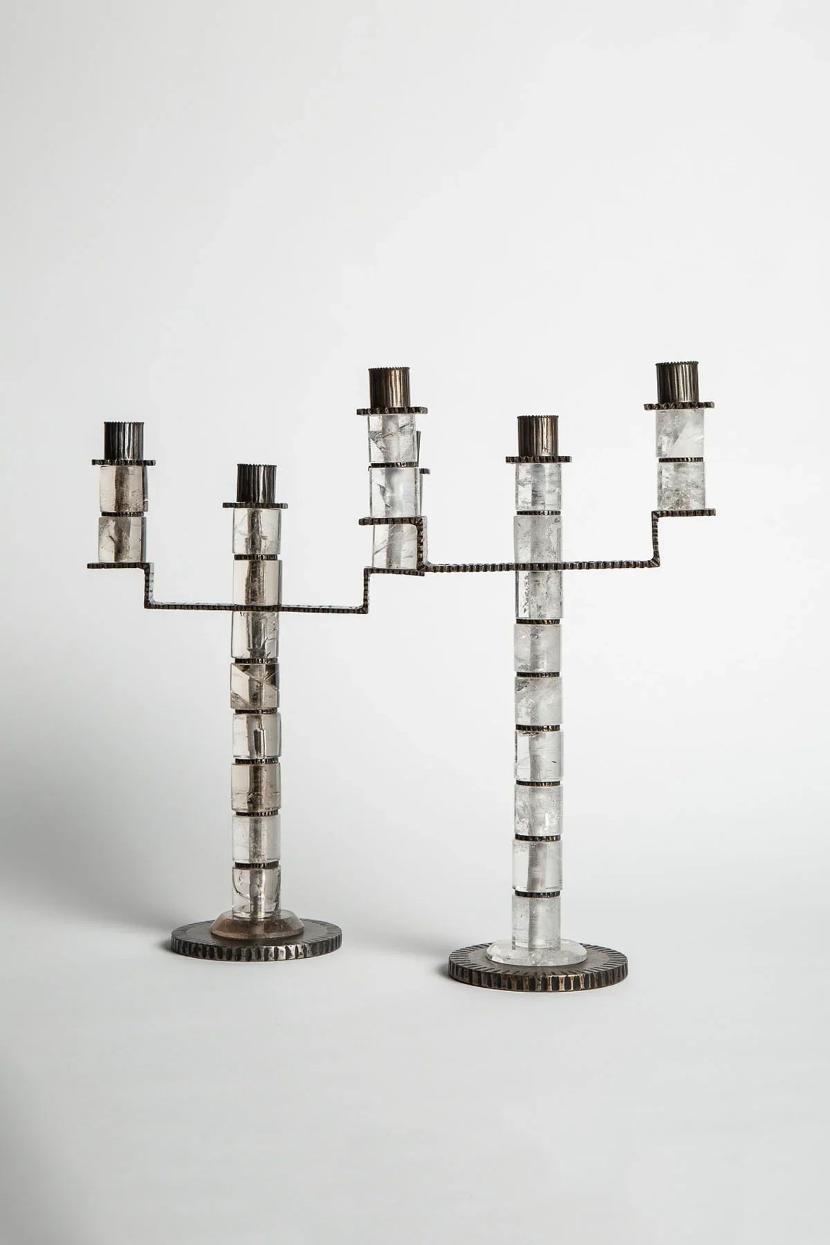 MAXFIELD PRIVATE COLLECTION | 3 BRANCH CANDELABRA, SET OF 2