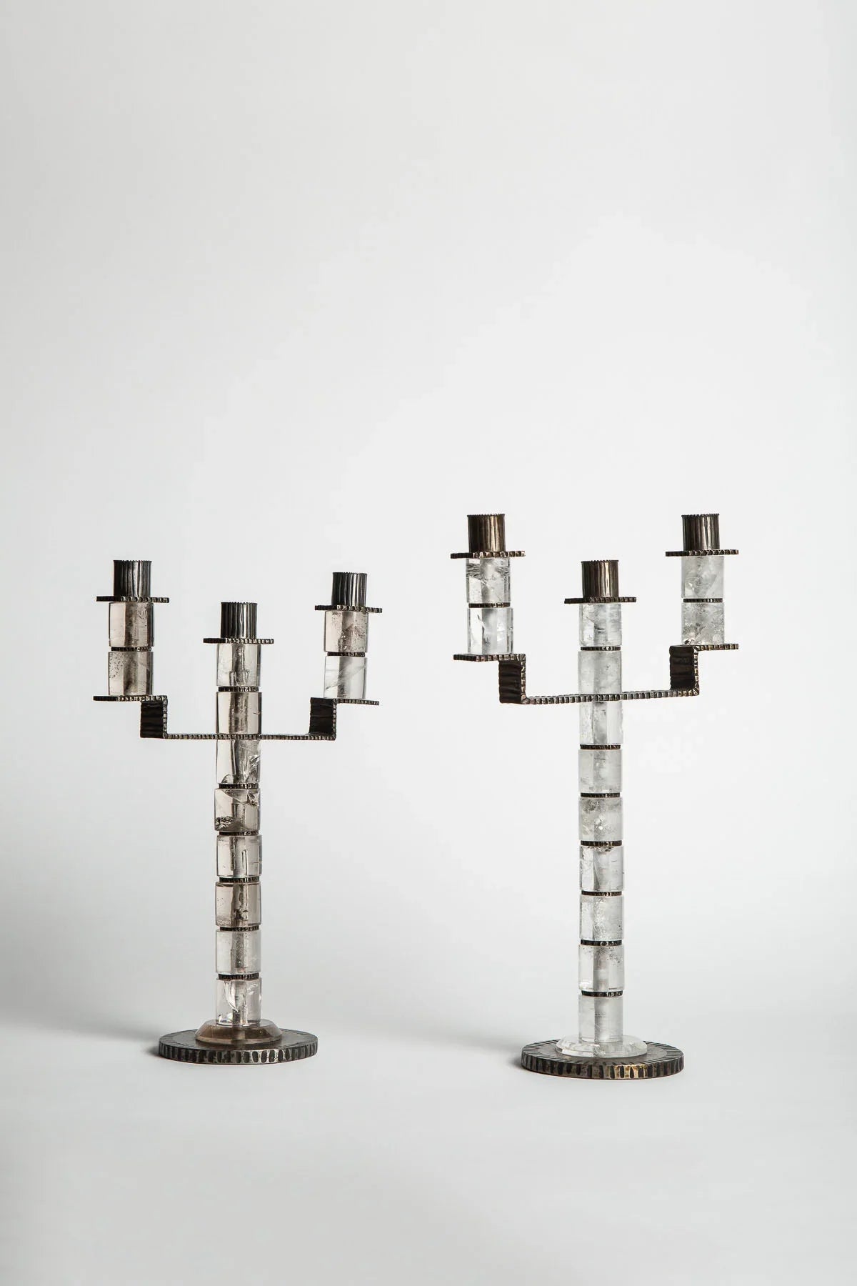 MAXFIELD PRIVATE COLLECTION | 3 BRANCH CANDELABRA, SET OF 2