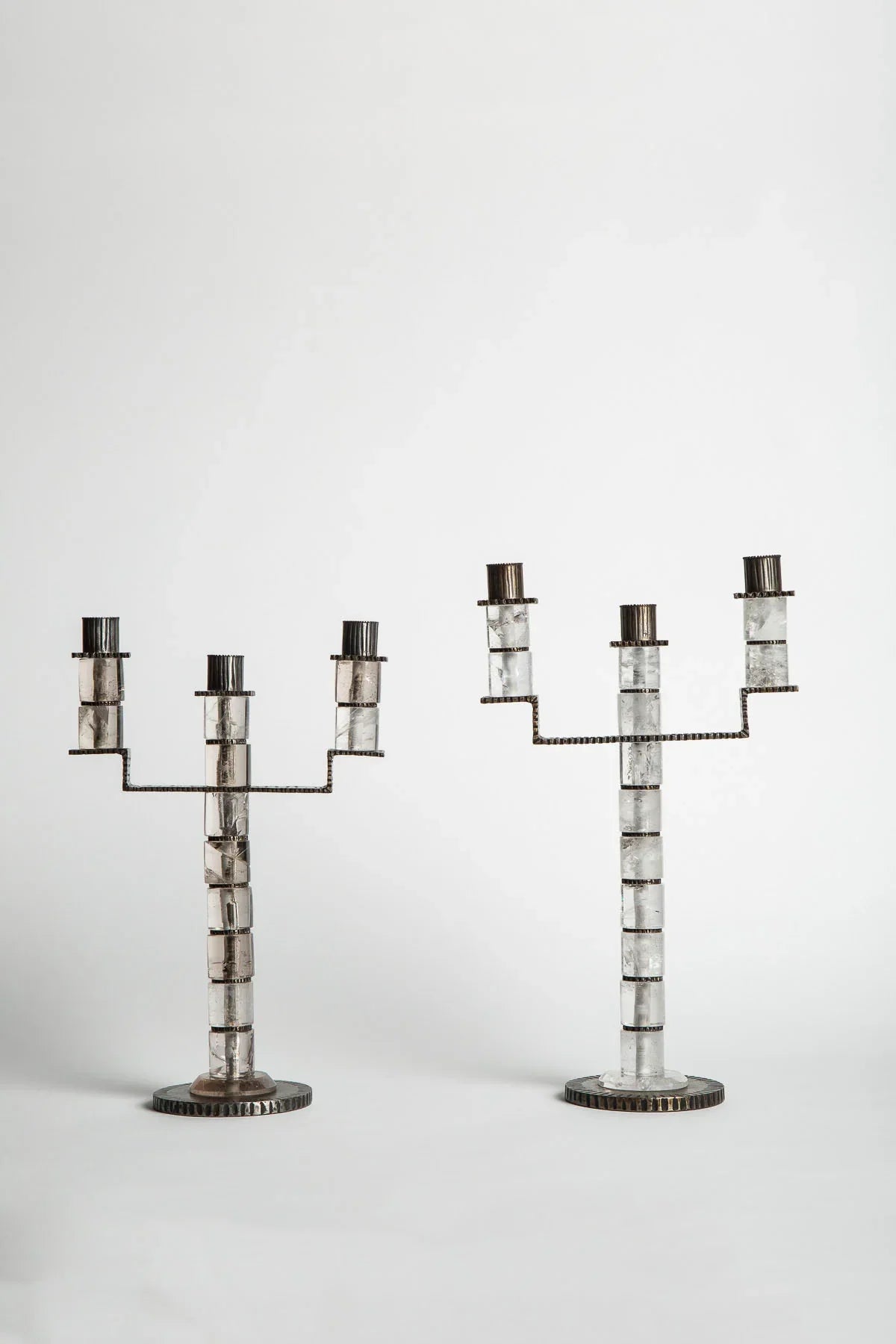 MAXFIELD PRIVATE COLLECTION | 3 BRANCH CANDELABRA, SET OF 2
