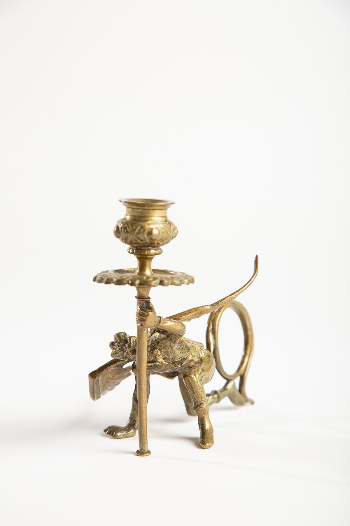 MAXFIELD PRIVATE COLLECTION | 19TH CENTURY BRONZE DEVIL CANDLESTICK