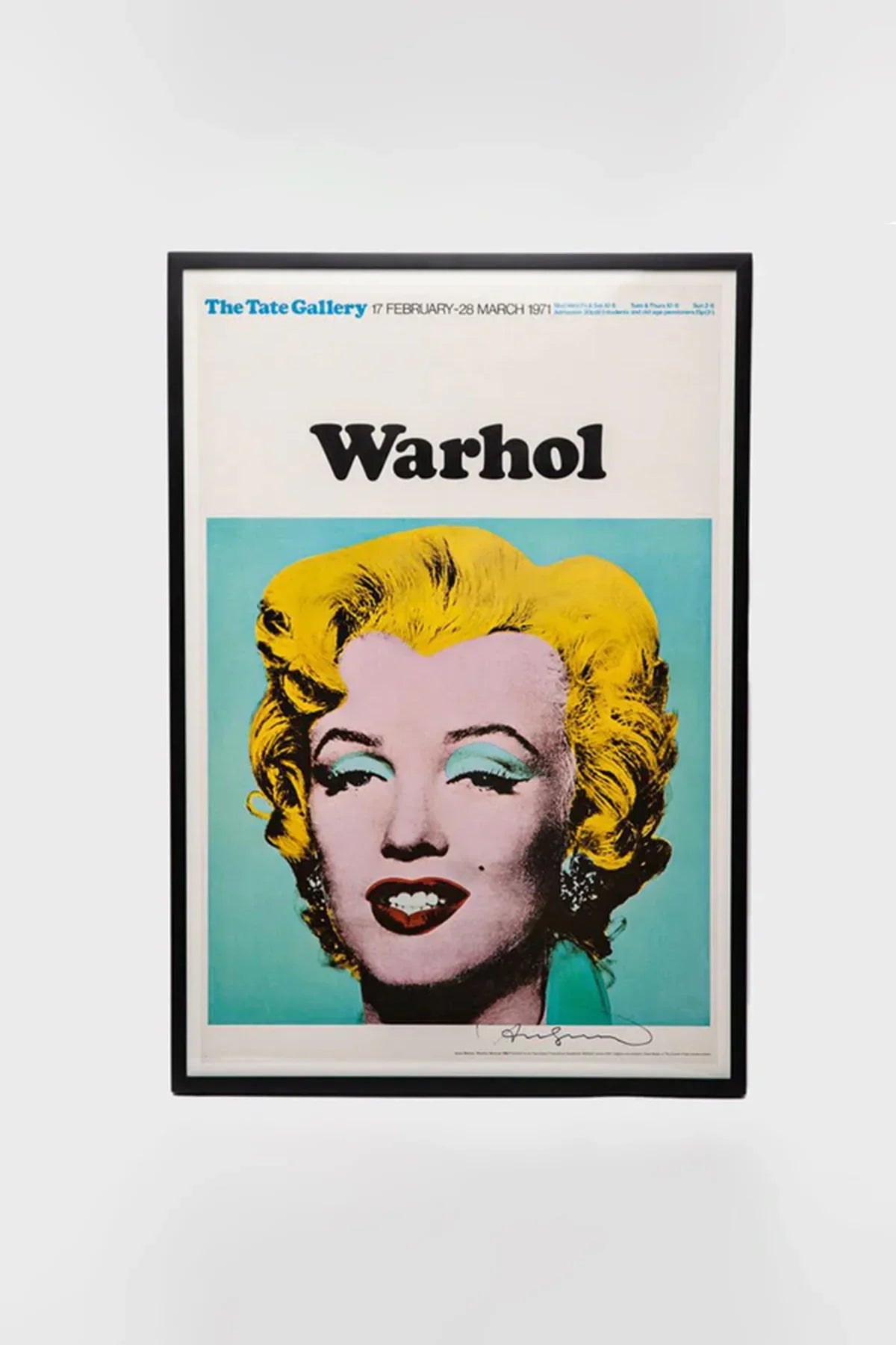 ANDY WARHOL | 1971 TATE GALLERY EXHIBITION POSTER, FRAMED