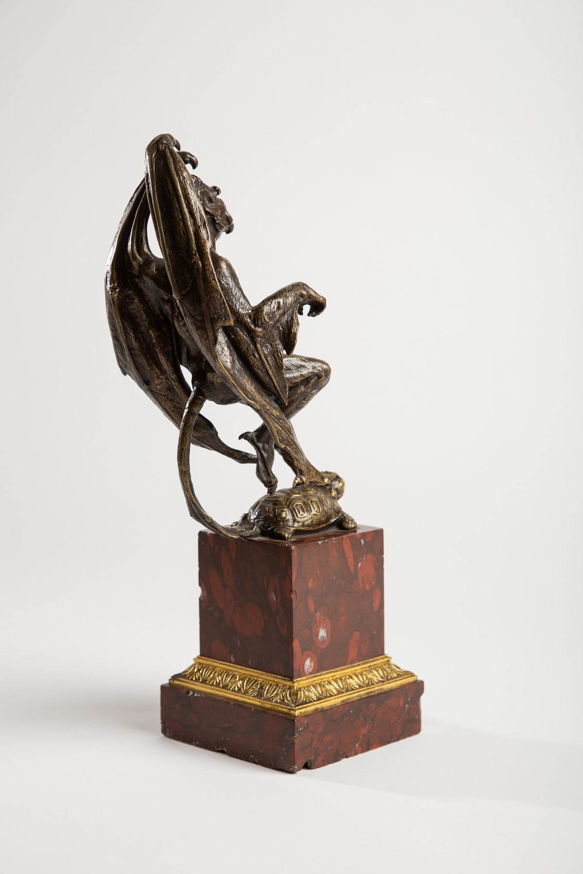 MAXFIELD PRIVATE COLLECTION | DEVIL ON TURTLE SCULPTURE
