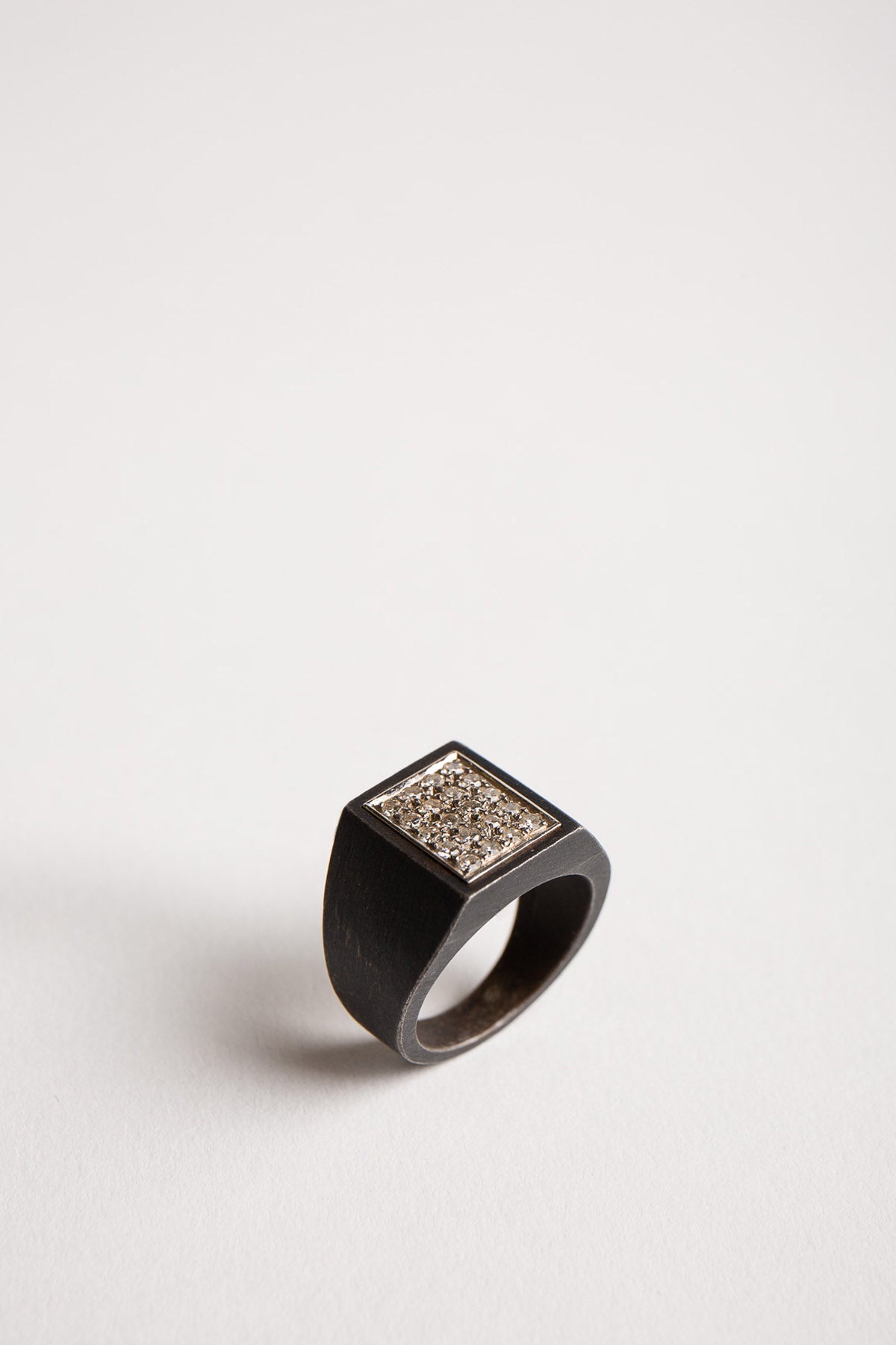 MARSH | VINTAGE SQUARE PAVE DIAMOND RING - MAXFIELD LA