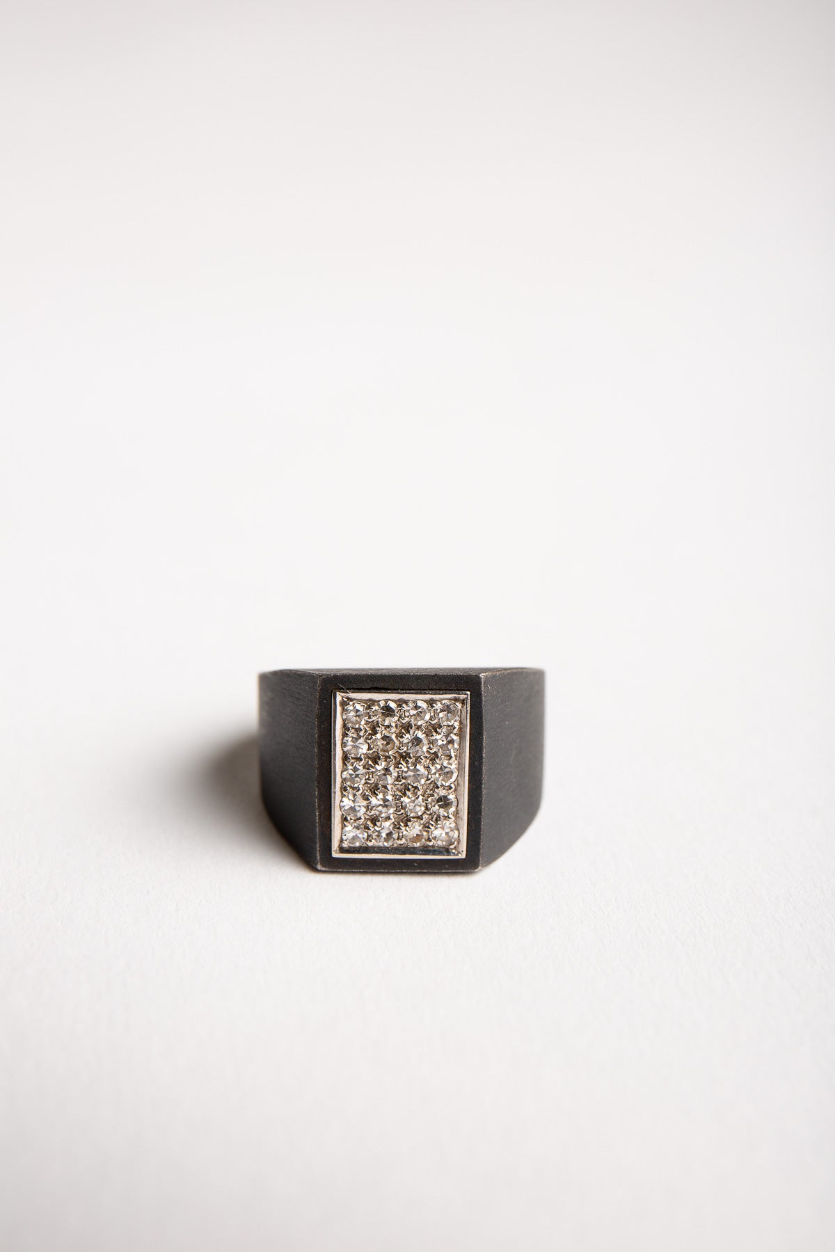 MARSH | VINTAGE SQUARE PAVE DIAMOND RING - MAXFIELD LA