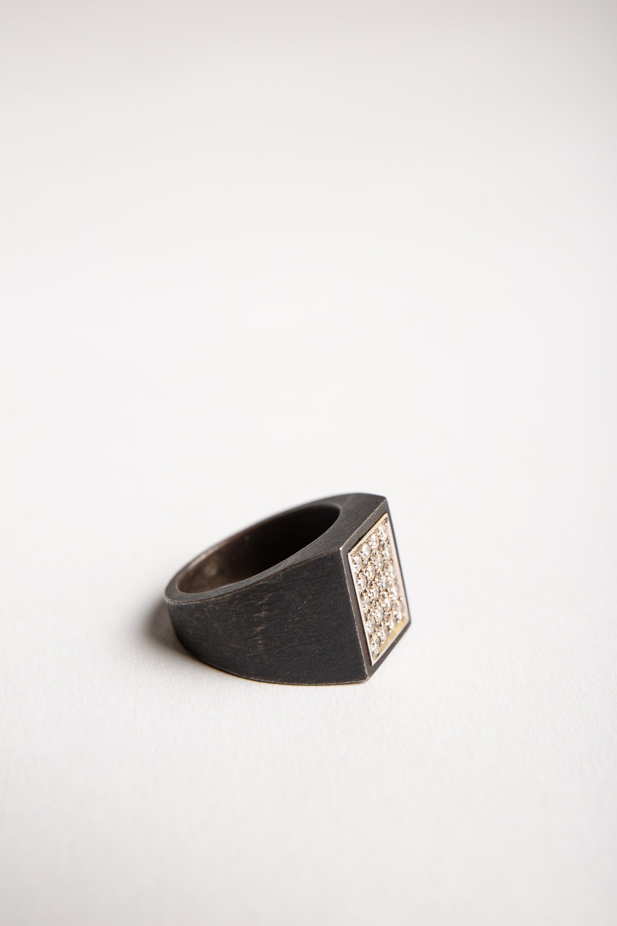 MARSH | VINTAGE SQUARE PAVE DIAMOND RING - MAXFIELD LA