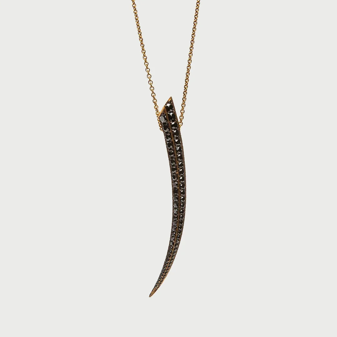 SHAUN LEANE | LARGE BLACK DIAMOND SABRE NECKLACE