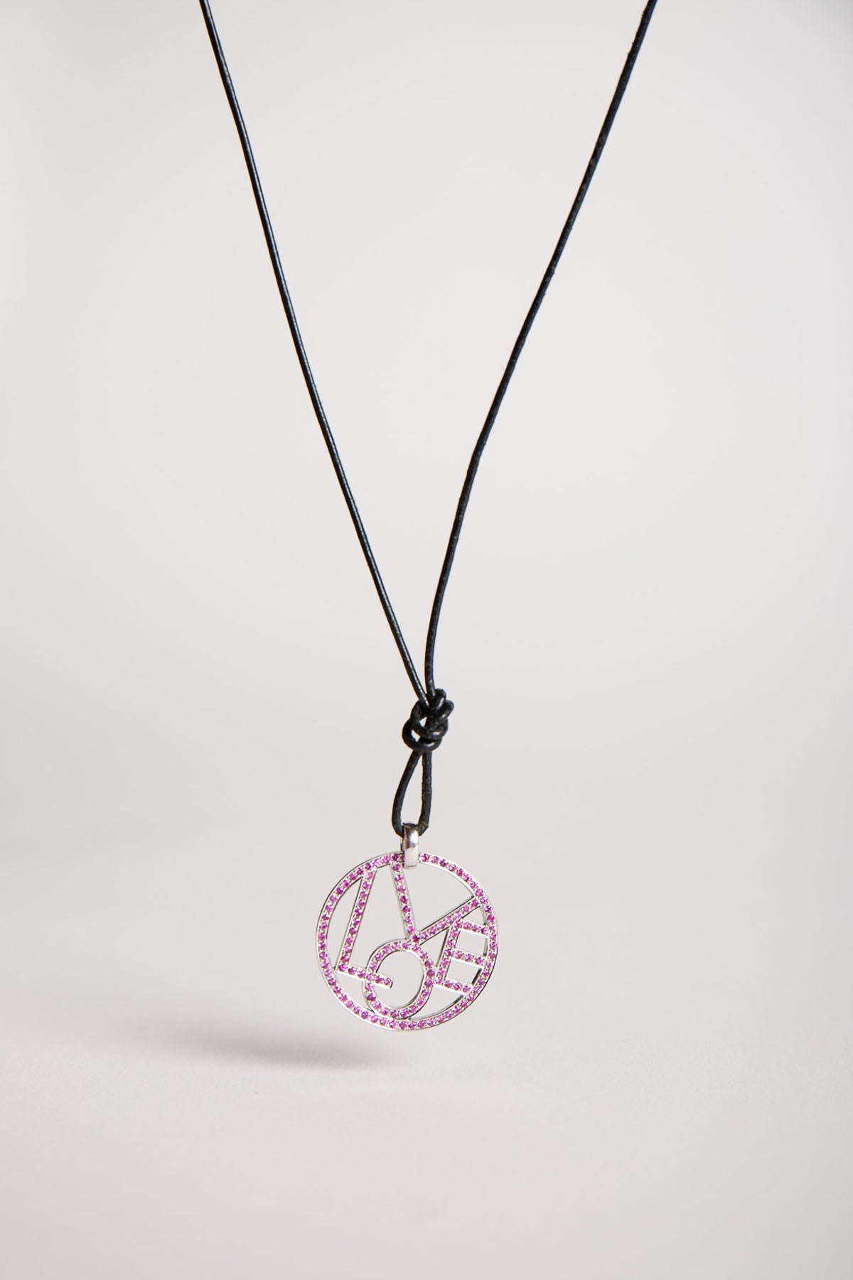 MAXFIELD PRIVATE COLLECTION | PINK SAPPHIRE LOVE NECKLACE - MAXFIELD LA