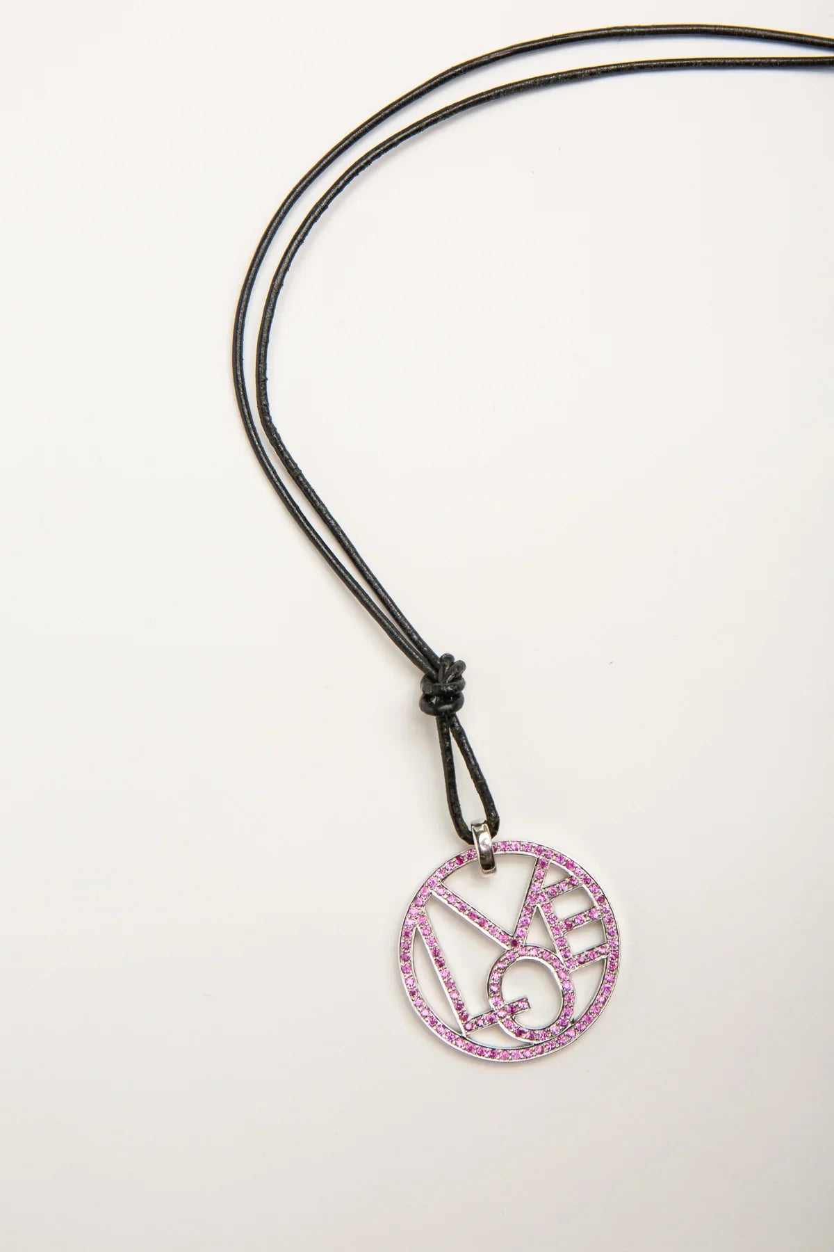 MAXFIELD PRIVATE COLLECTION | PINK SAPPHIRE LOVE NECKLACE