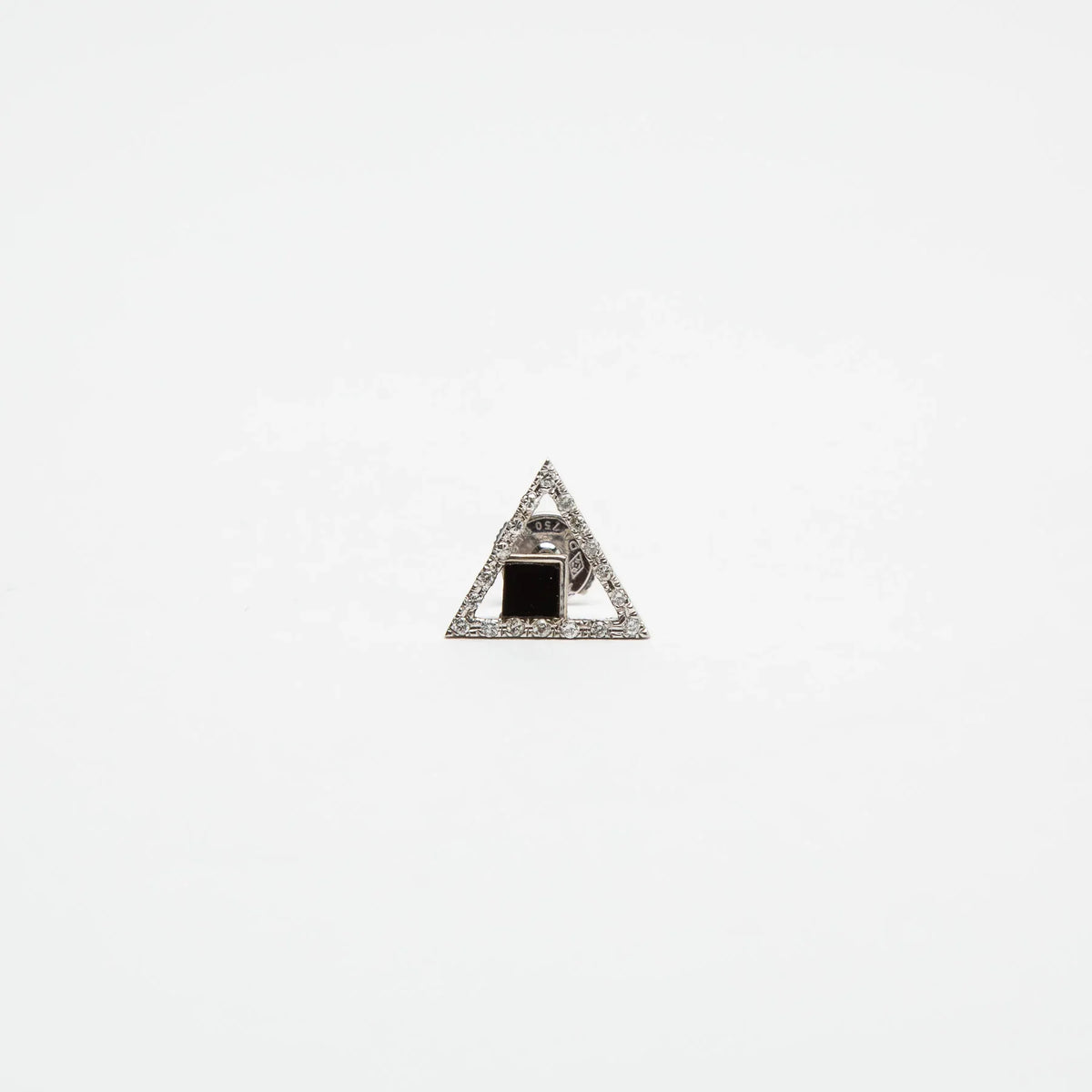 HADAR NORNBERG | TRIANGLE DIAMOND ONYX EARRINGS