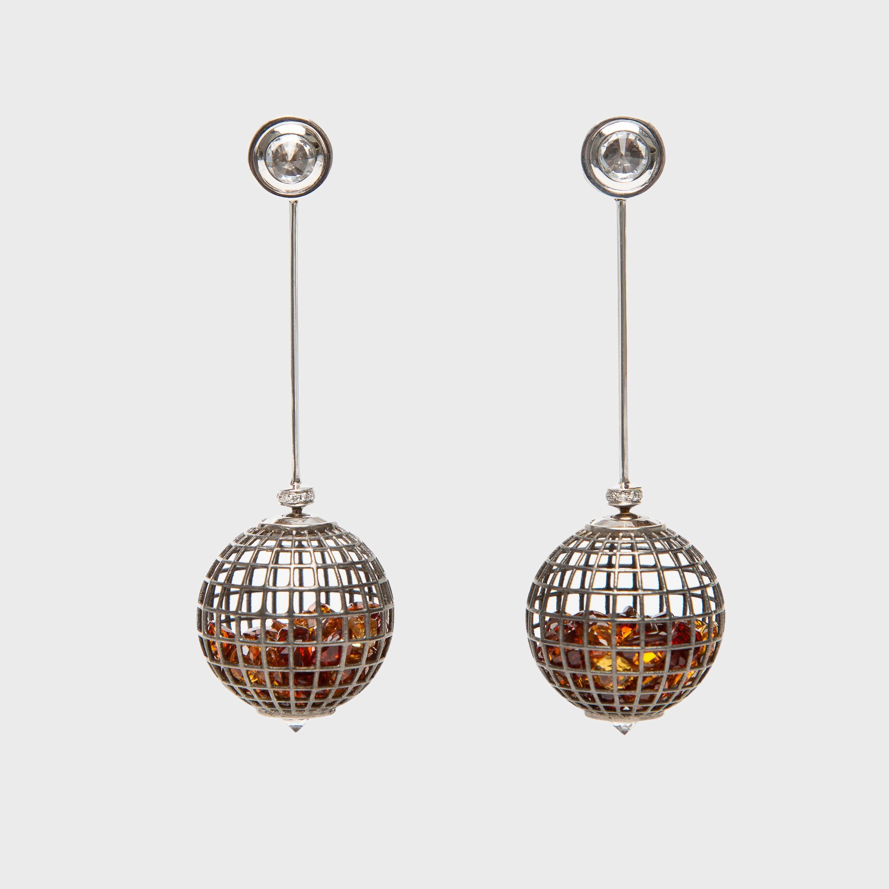 ROULE | PENDULUM SHAKER GLOBE EARRINGS
