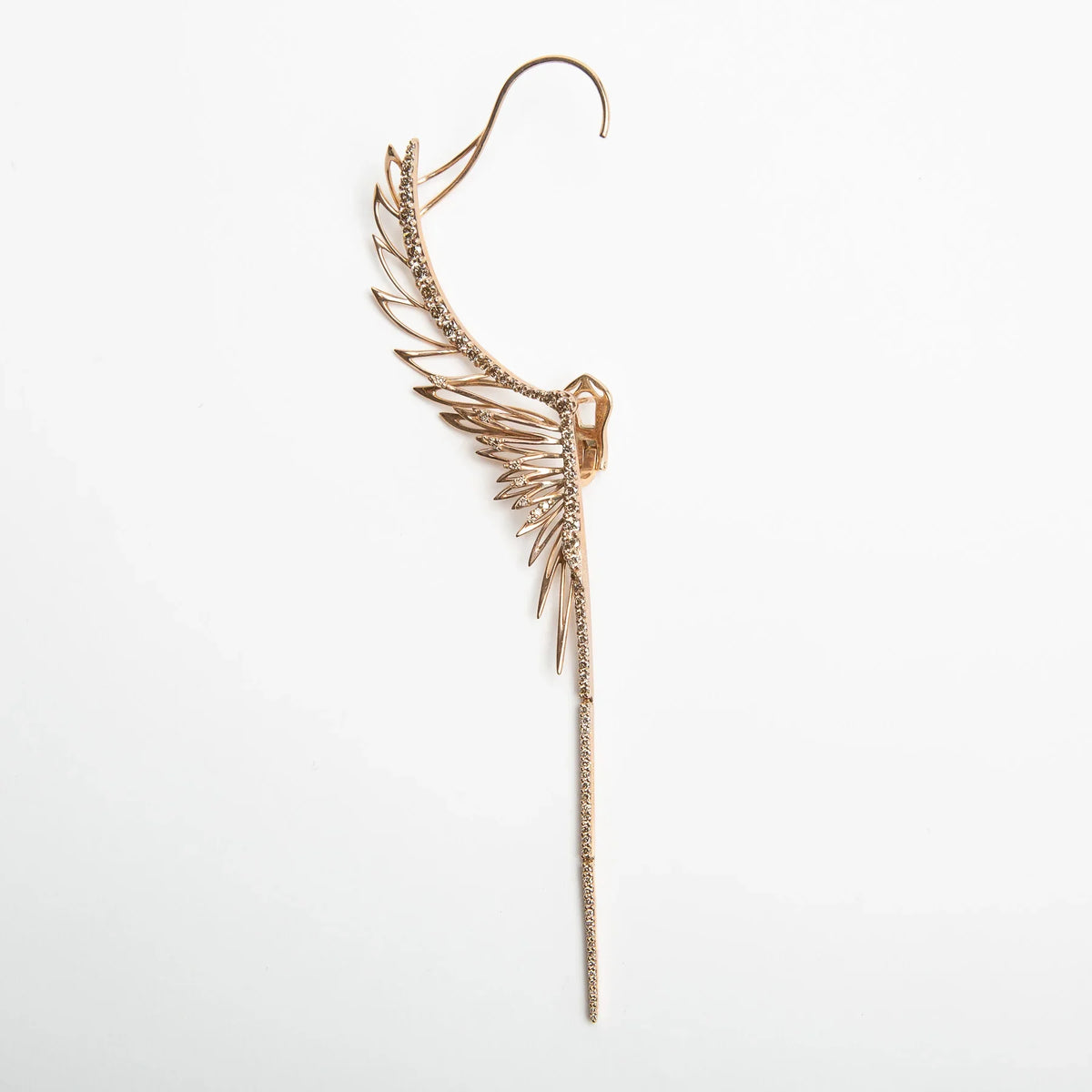 CRISTINA ORTIZ | BROWN DIAMOND WINGED EARRINGS