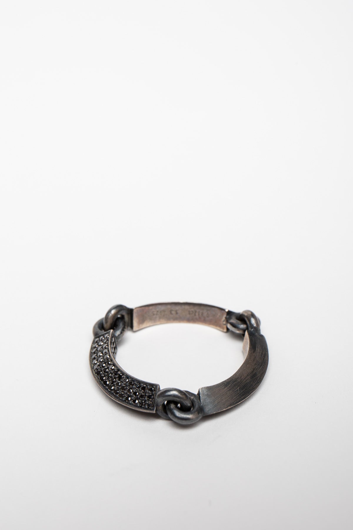 MAOR | TILTED AXIS BLACK DIAMOND RING - MAXFIELD LA