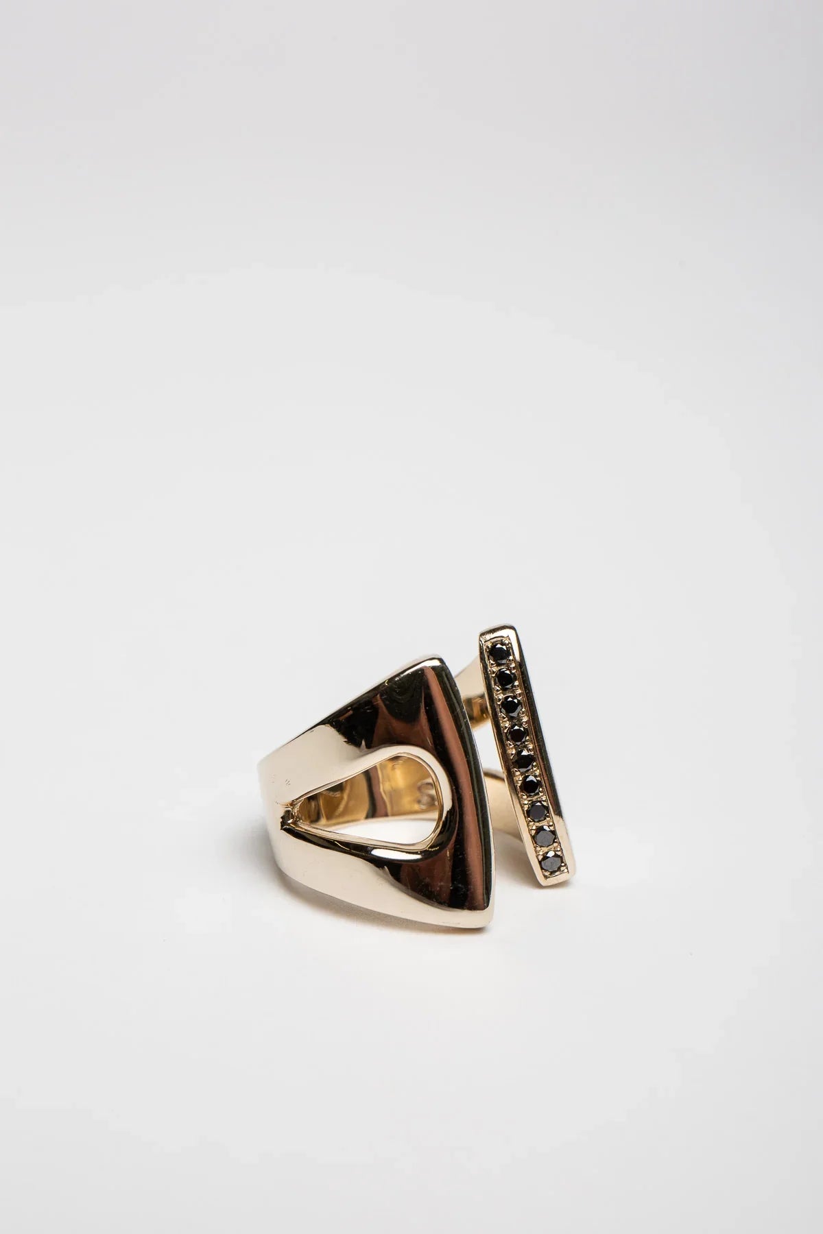 SARAH JANE WILDE | GOLD & BLACK DIAMOND GHOST RING