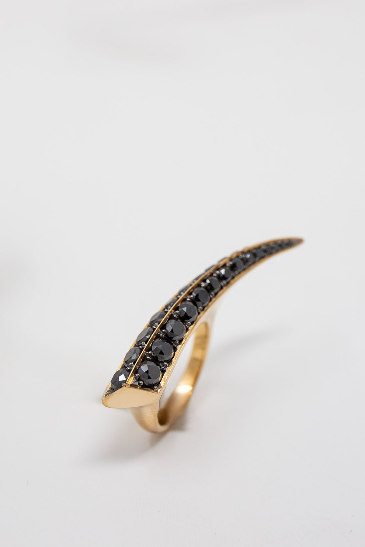 SHAUN LEANE | ROSE GOLD BLACK DIAMOND TOOTH RING
