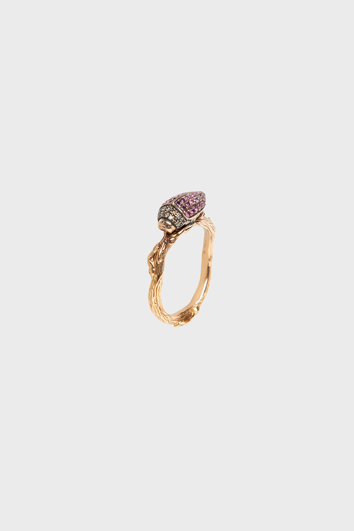 BIBI VAN DER VELDEN | PINK SCARAB STACK RING - MAXFIELD LA