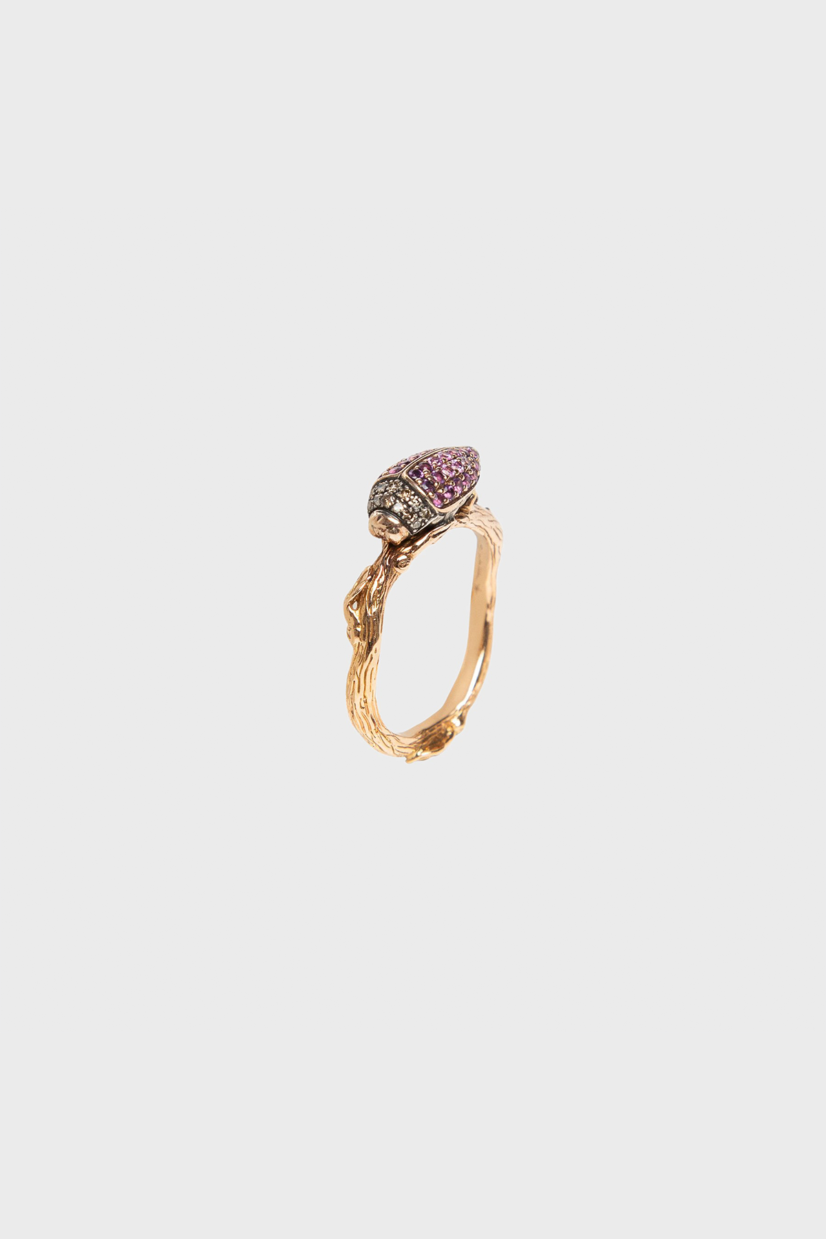 BIBI VAN DER VELDEN | PINK SCARAB STACK RING