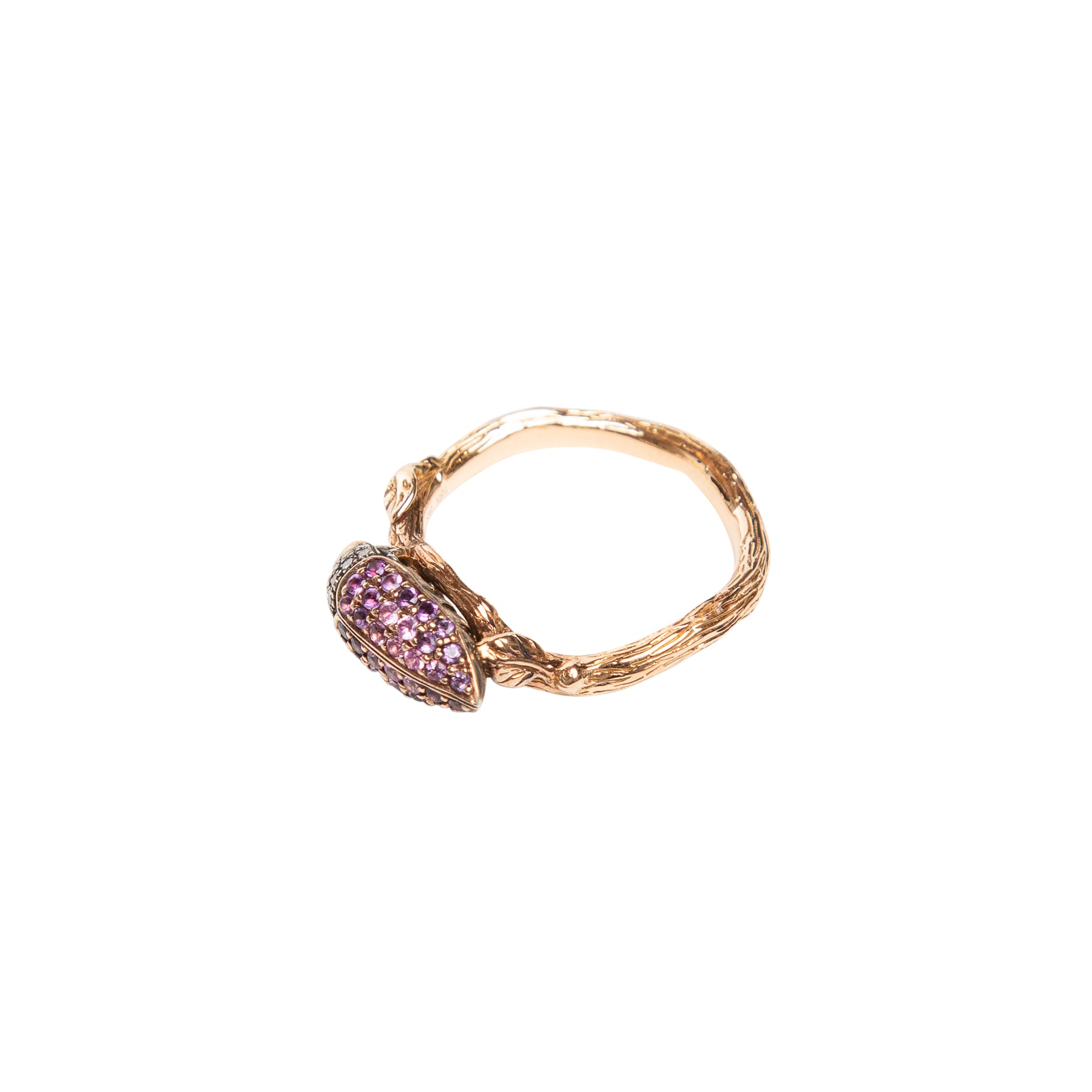 BIBI VAN DER VELDEN | PINK SCARAB STACK RING