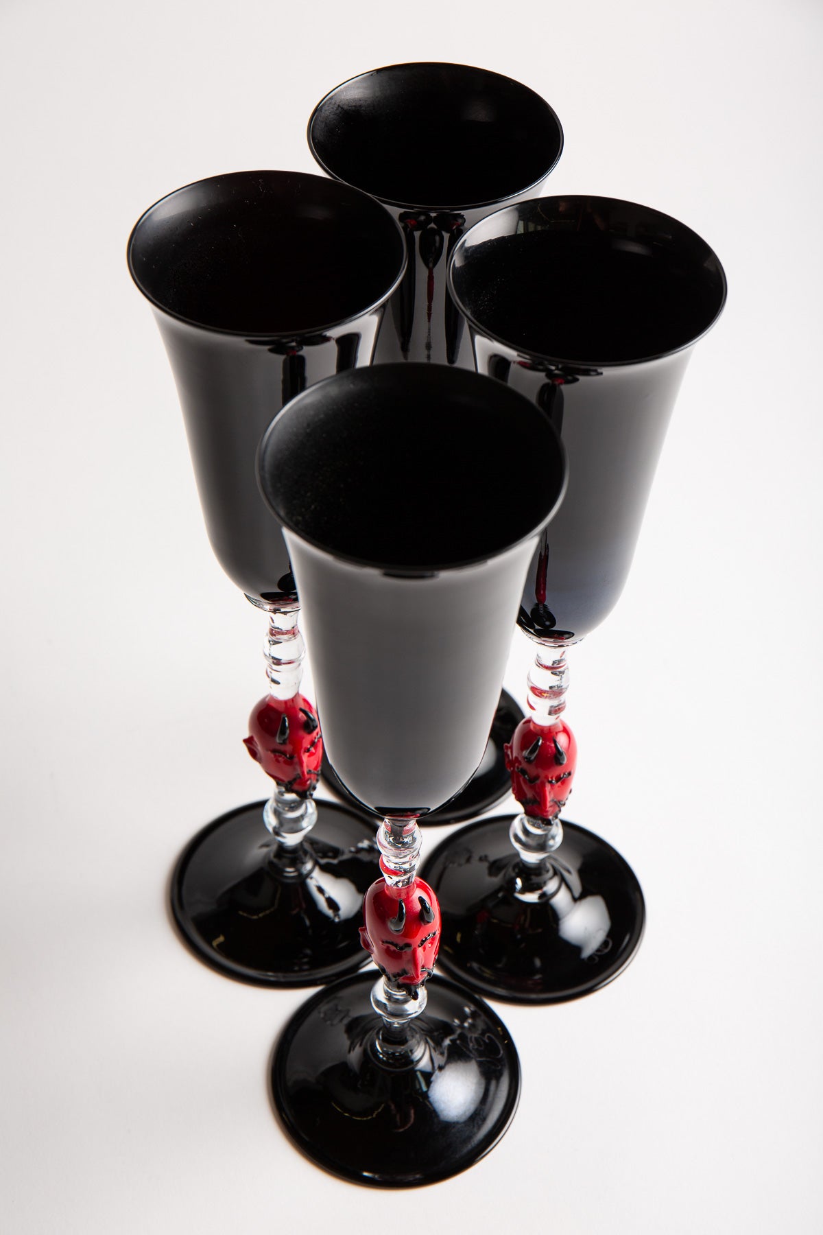 MAXFIELD PRIVATE COLLECTION | SET OF 4 DEVIL CHAMPAGNE GLASSES - MAXFIELD LA