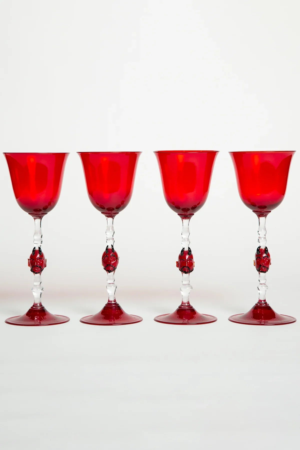 MAXFIELD PRIVATE COLLECTION | SET 4 DEVIL WINE GLASSES