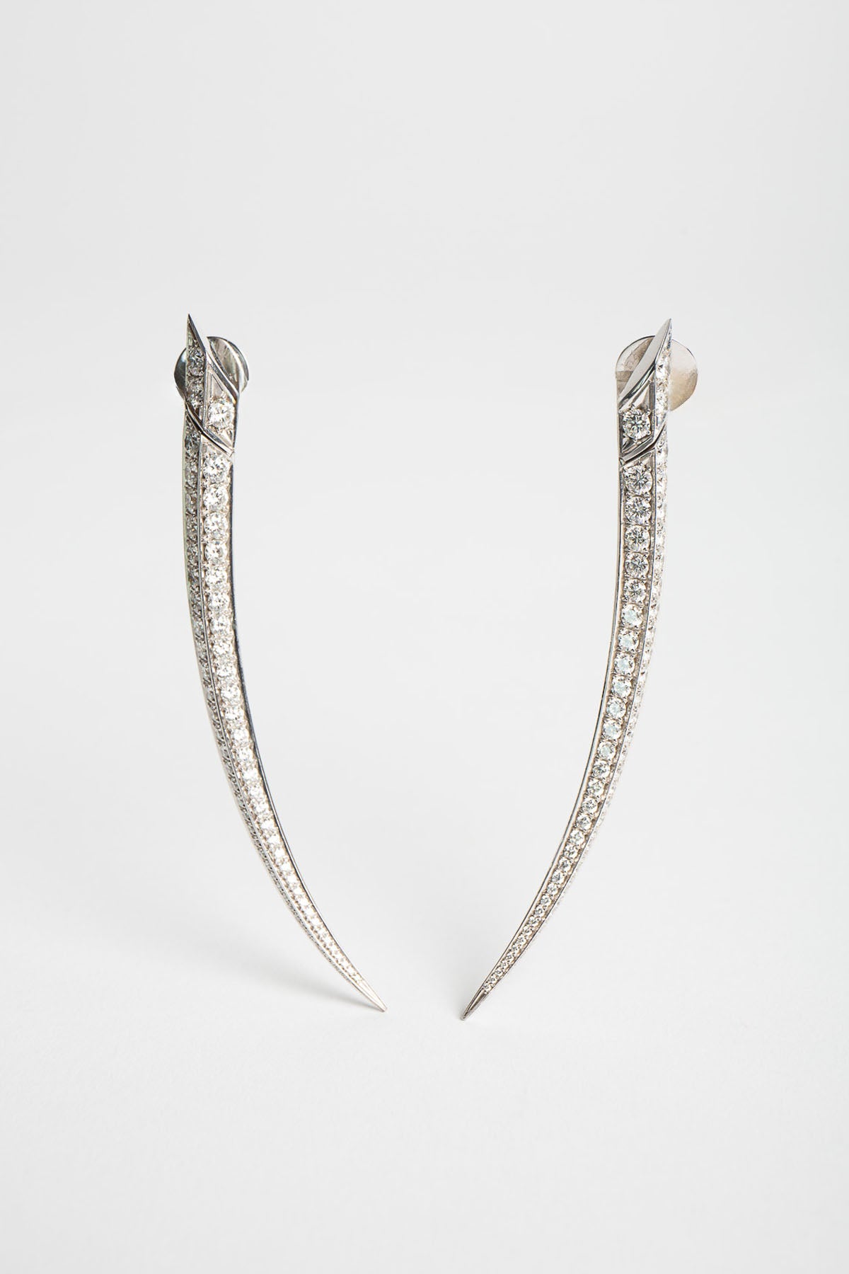 SHAUN LEANE | LARGE DIAMOND SABRE EARRINGS