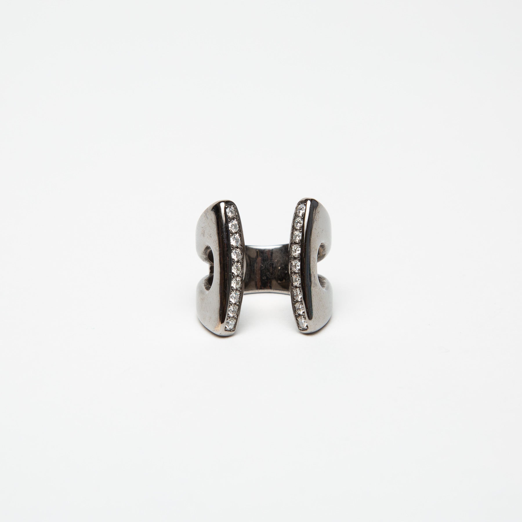 SARAH JANE WILDE | STAINLESS STEEL & DIAMOND RING