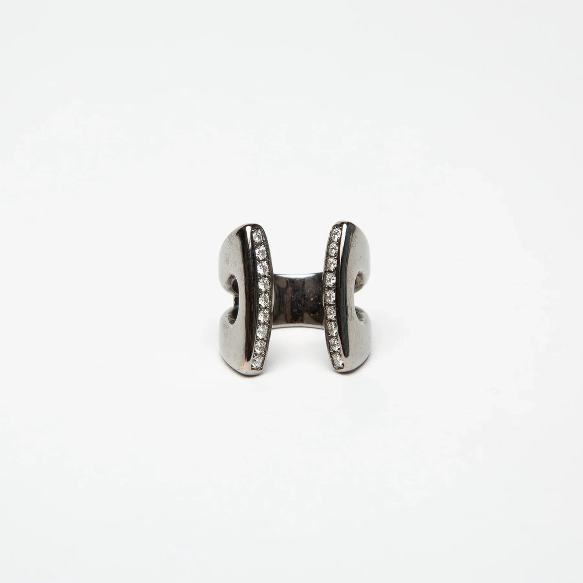 SARAH JANE WILDE | STAINLESS STEEL & DIAMOND RING