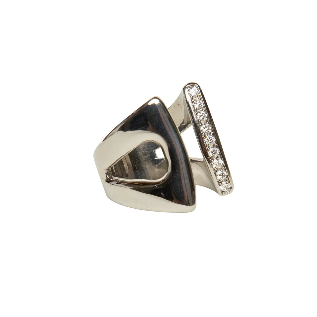 SARAH JANE WILDE | STAINLESS STEEL & DIAMOND RING