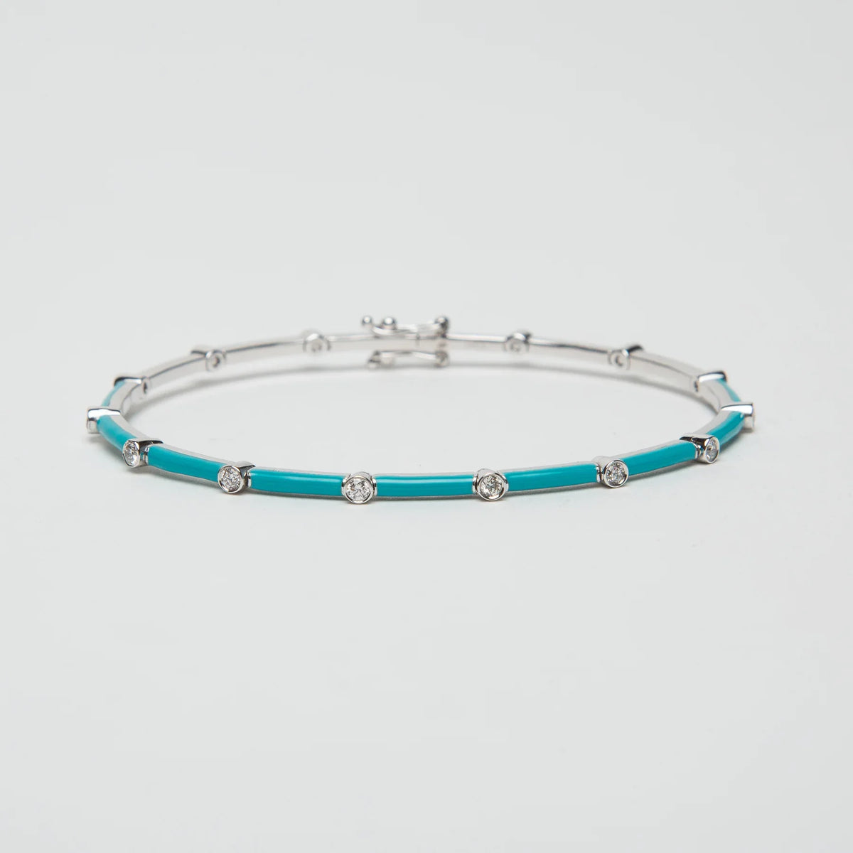FIYA JEWELLERY | TURQUOISE ENAMEL DIAMOND BRACELET