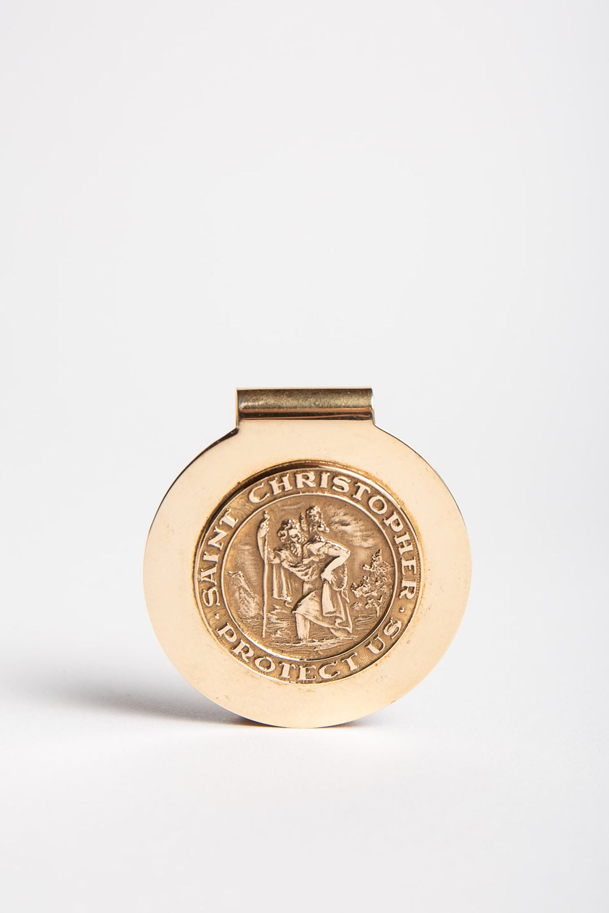 TIFFANY & CO. | 1970'S 14K ST.CHRISTOPHER MONEYCLIP