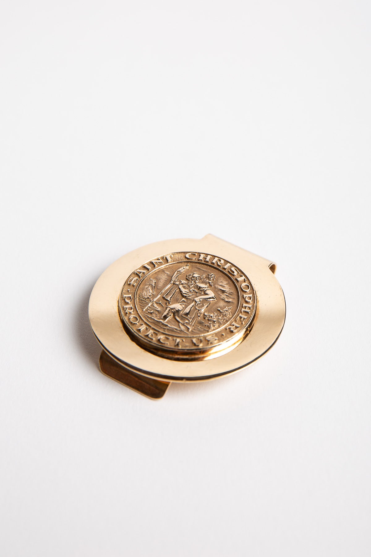 TIFFANY & CO. | 1970'S 14K ST.CHRISTOPHER MONEYCLIP