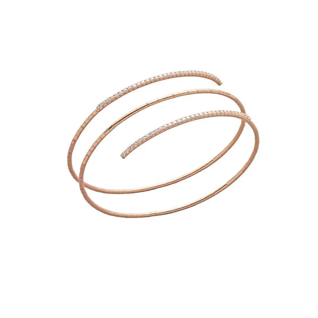 MATTIA CIELO | ROSE GOLD THREE WRAP DIAMOND BRACELET