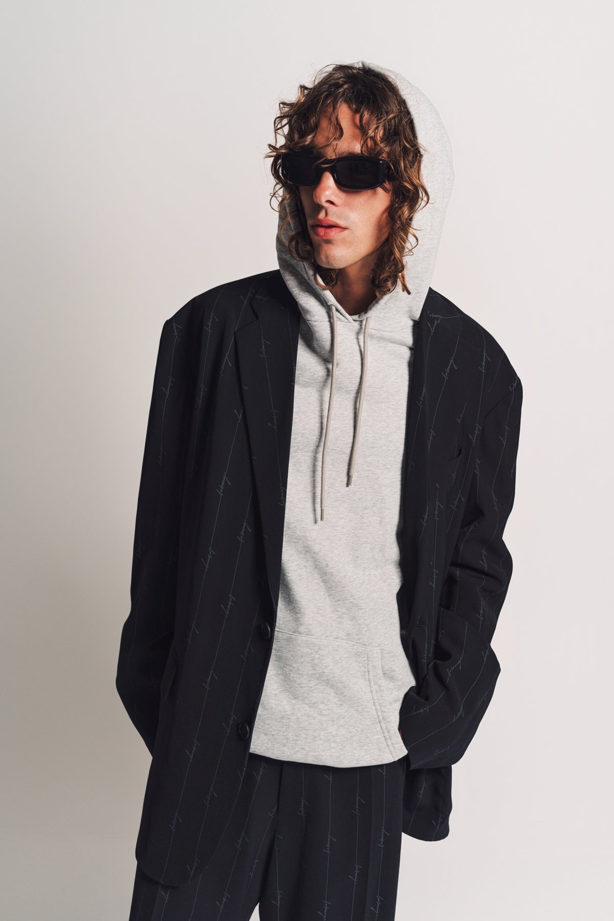 BALENCIAGA | SINGLE BREASTED LOGO BLAZER JACKET - MAXFIELD LA