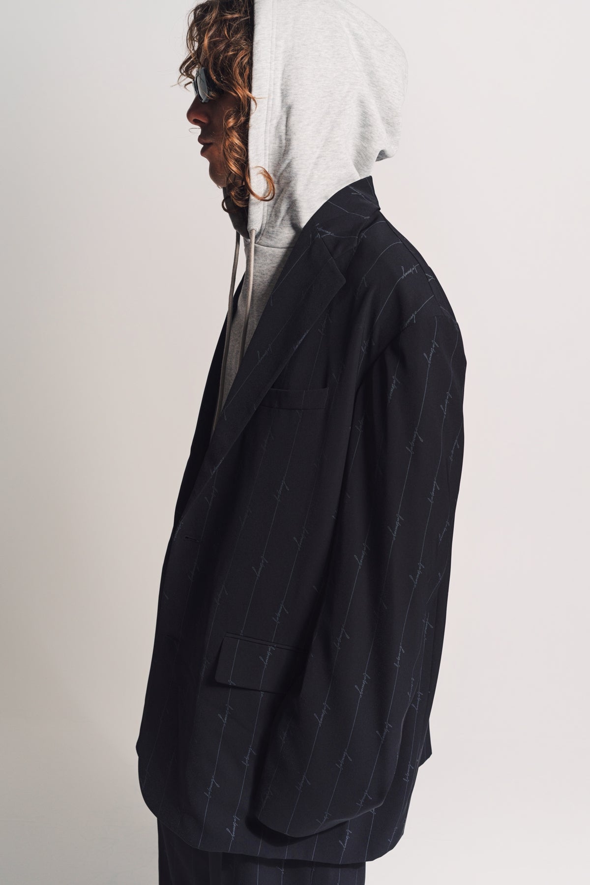 BALENCIAGA | SINGLE BREASTED LOGO BLAZER JACKET - MAXFIELD LA