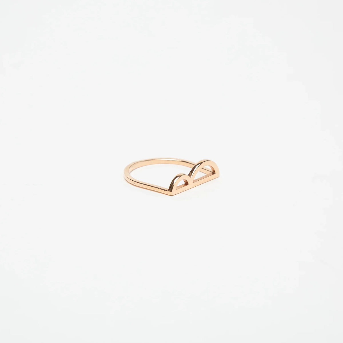 KWIT | 14K ROSE GOLD LETTER B RING
