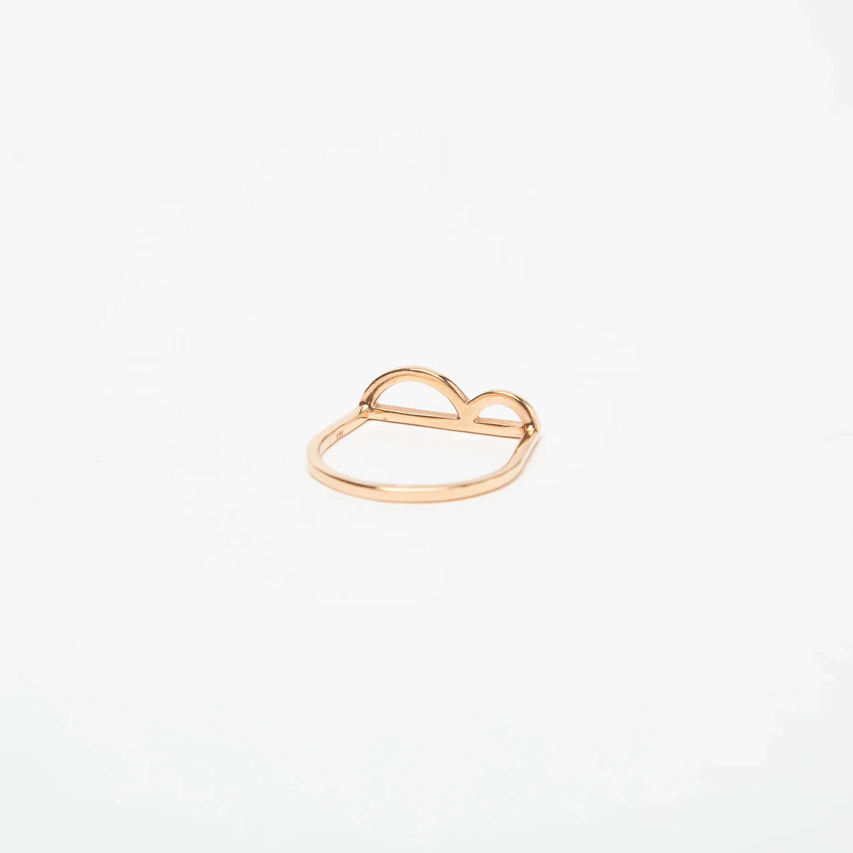KWIT | 14K ROSE GOLD LETTER B RING