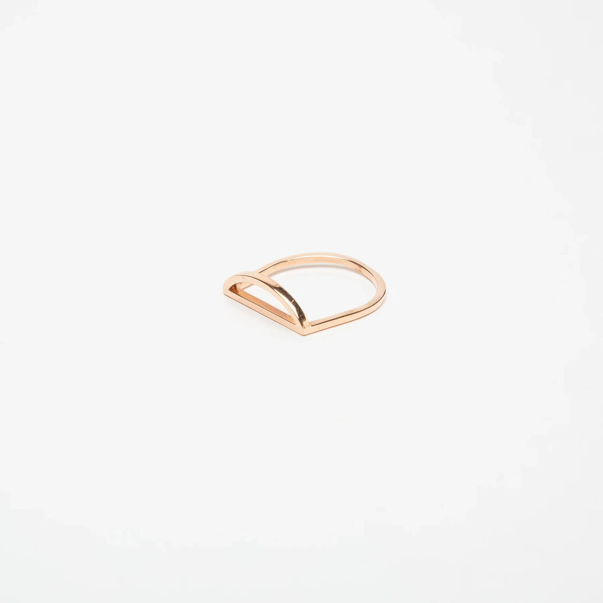KWIT | 14K ROSE GOLD LETTER D RING