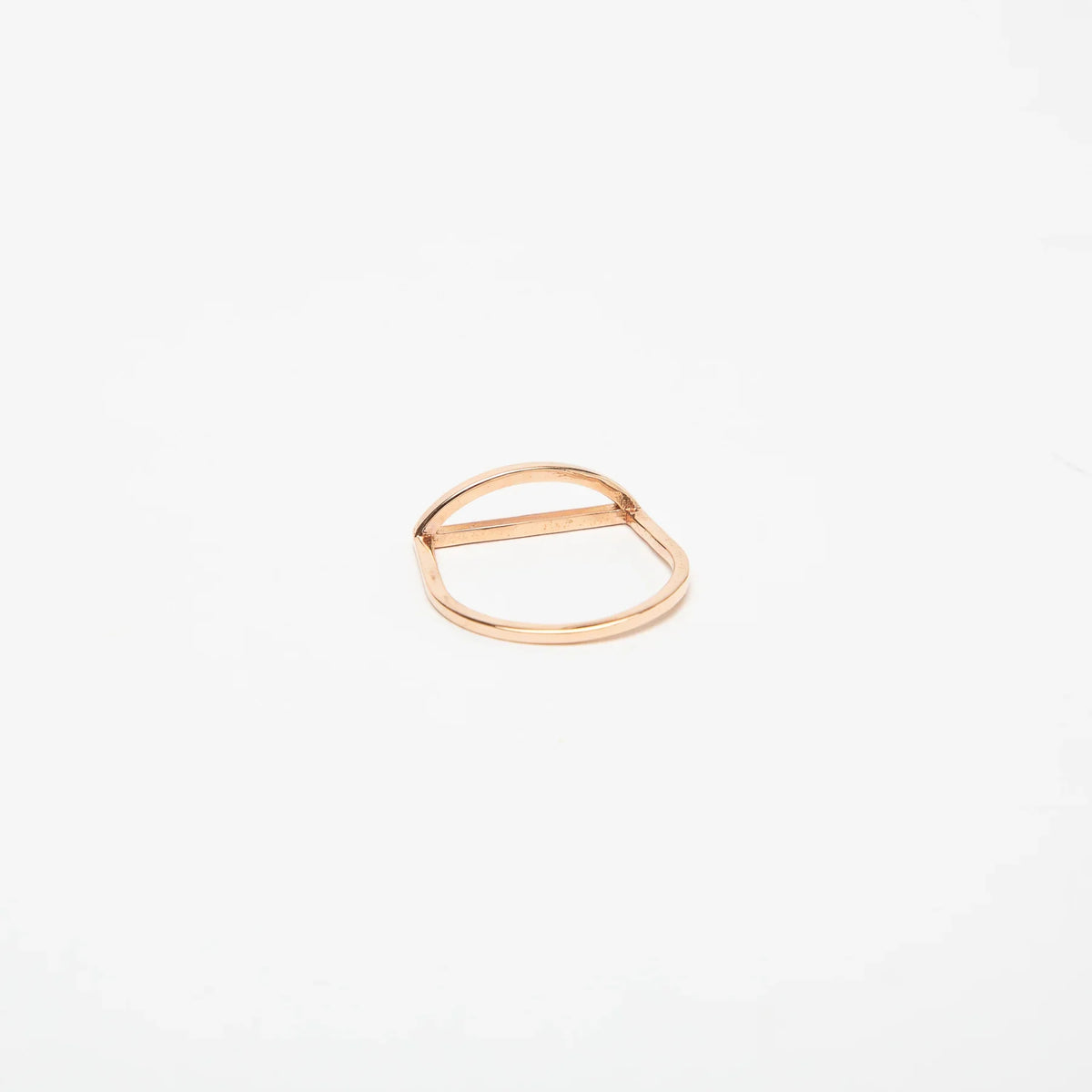 KWIT | 14K ROSE GOLD LETTER D RING
