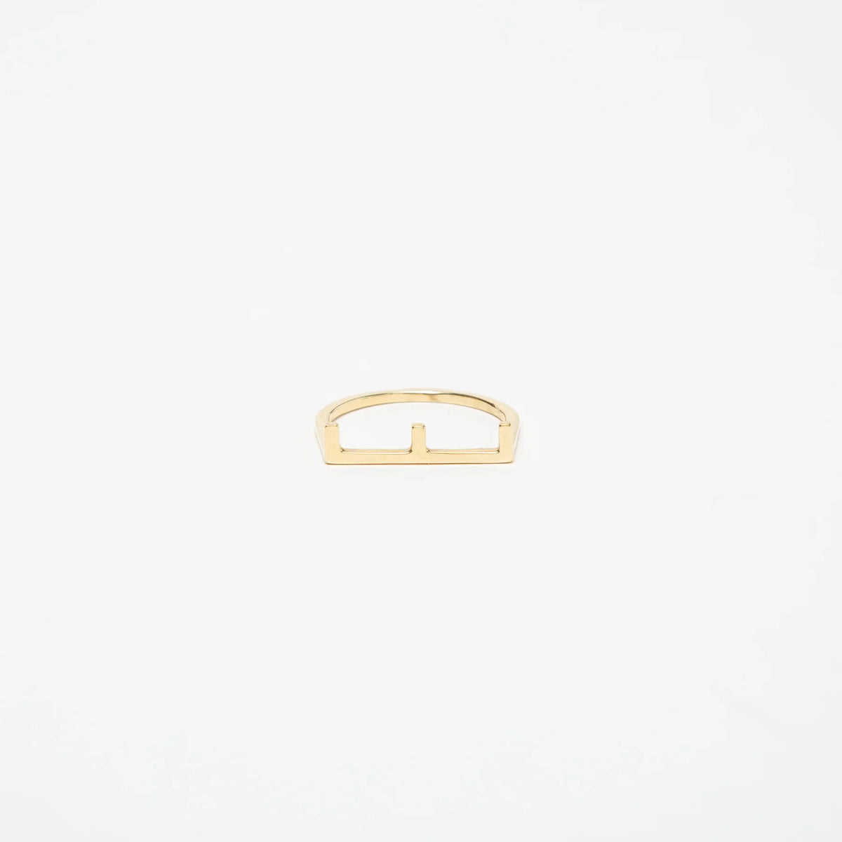 KWIT | 14K YELLOW GOLD LETTER E RING